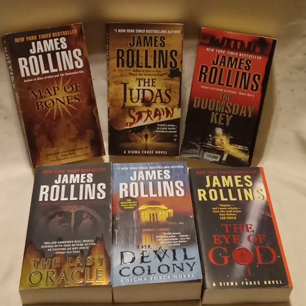 6 PB James Rollins Sigma Force Books